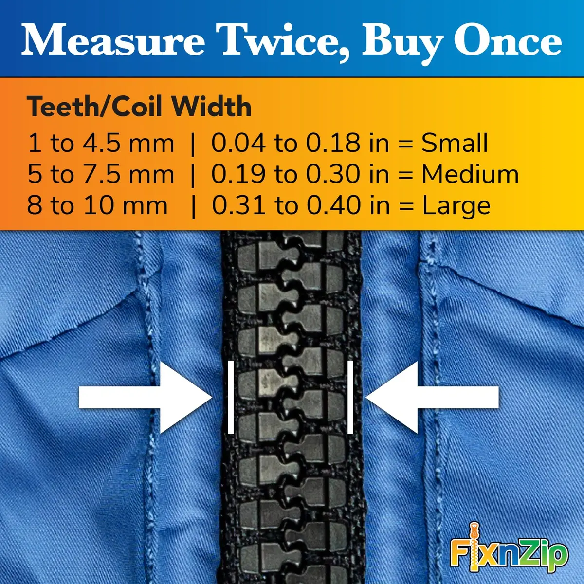 FixnZip Large Nickel Zipper Repair Kit | Universal Replacement Slider for Jackets, Bags & Wet Suits - view 5