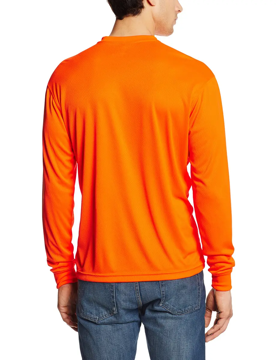 Carhartt Men's Force Relaxed Color Enhanced LS T-Shirt, Brite Orange, X-Large | Moisture-Wicking, Stain-Resistant Work Tee - view 2