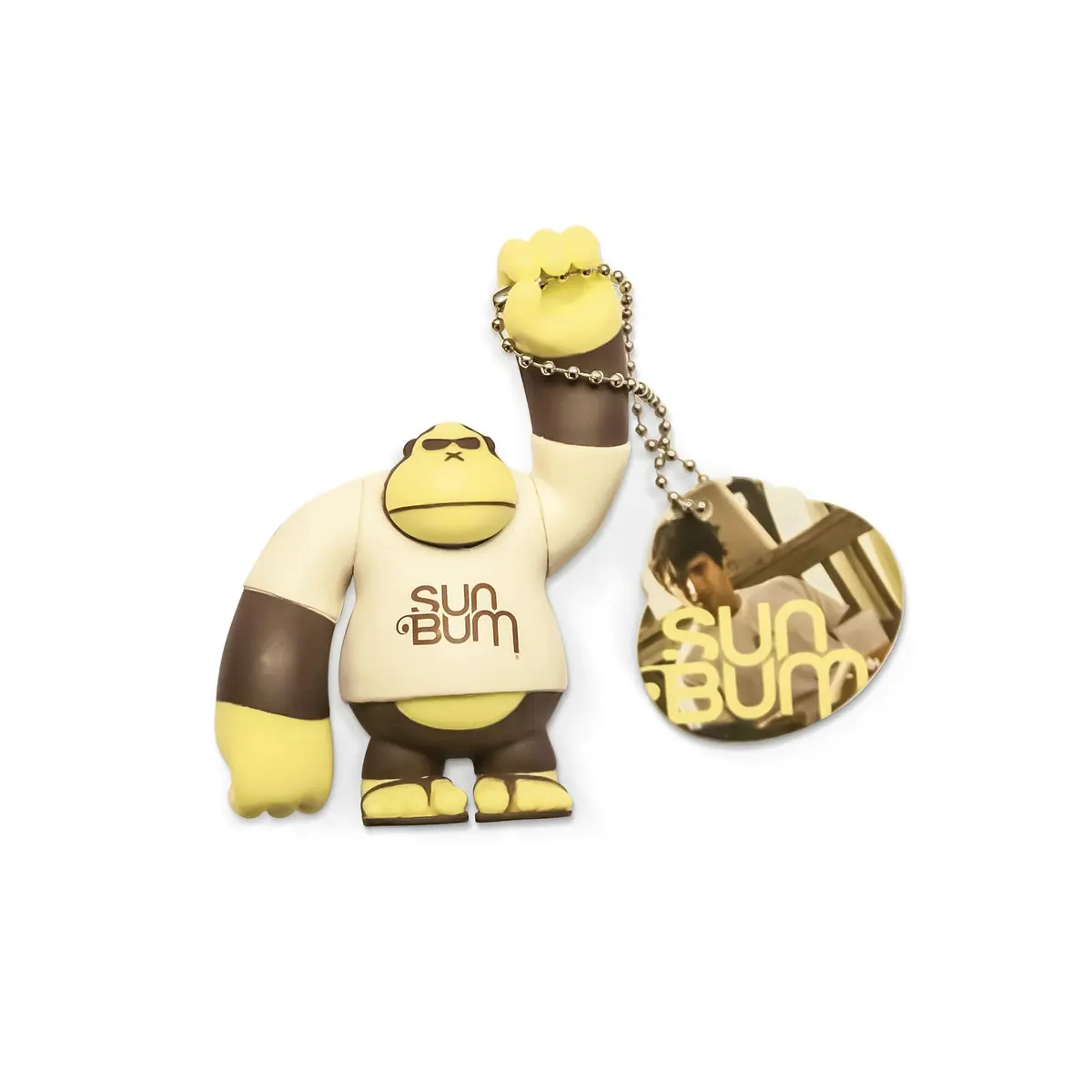 Sun Bum Sonny 3" Figure Key Chain, Brown/Yellow | Sun Bum Vinyl Animal Figurine for Sun Protection Reminder - main product image