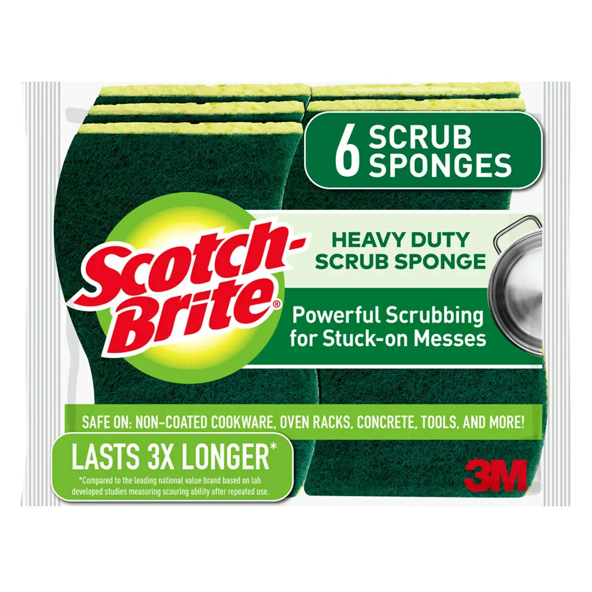 Scotch-Brite Heavy Duty Scrub Sponges, 36-Pack | Scrubbing Power for Tough Kitchen Messes - main product image