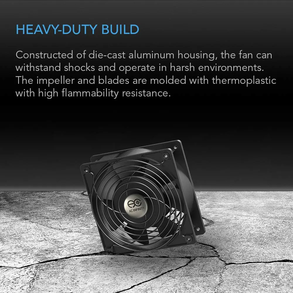 AC Infinity AXIAL 1225 Quiet Muffin Fan 120V AC 120mm x 25mm | Low Noise Cooling Fan - view 5