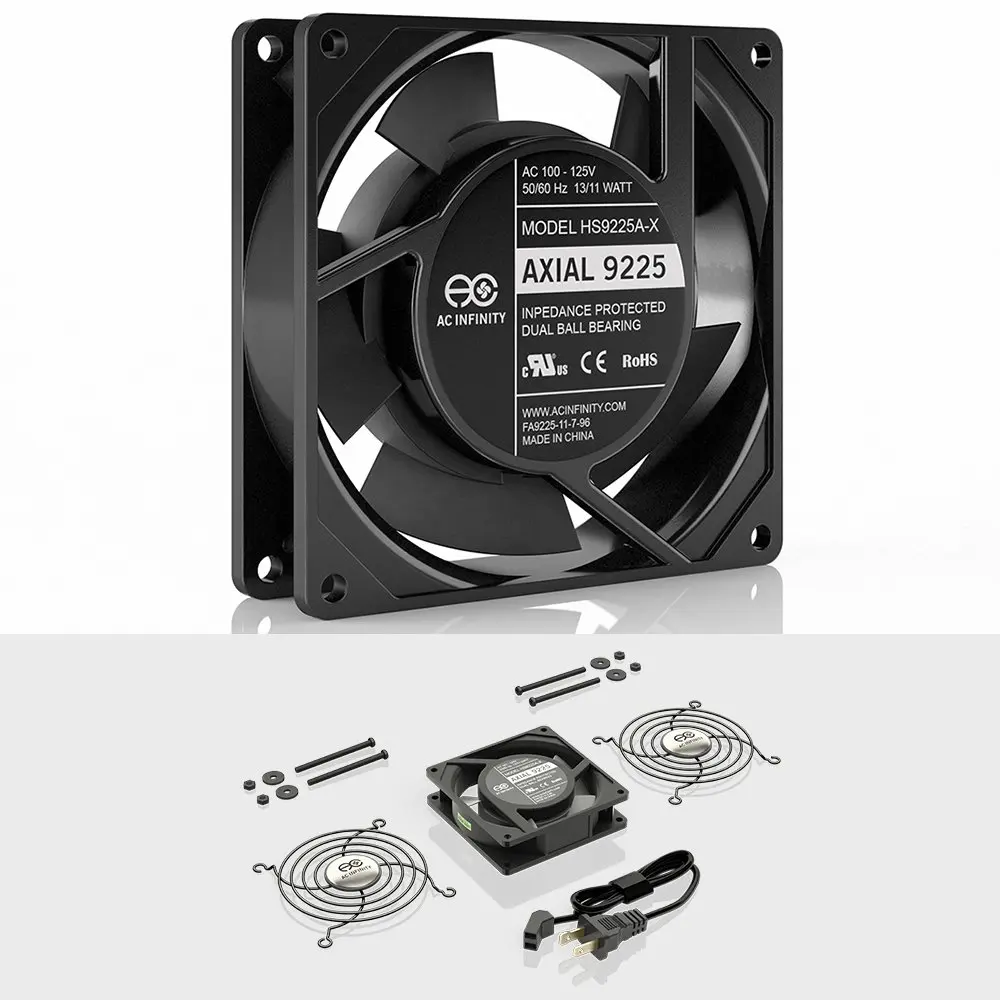 AC Infinity AXIAL 9225 Muffin Fan 92mm | High-Speed 120V AC Cooling Fan - view 2