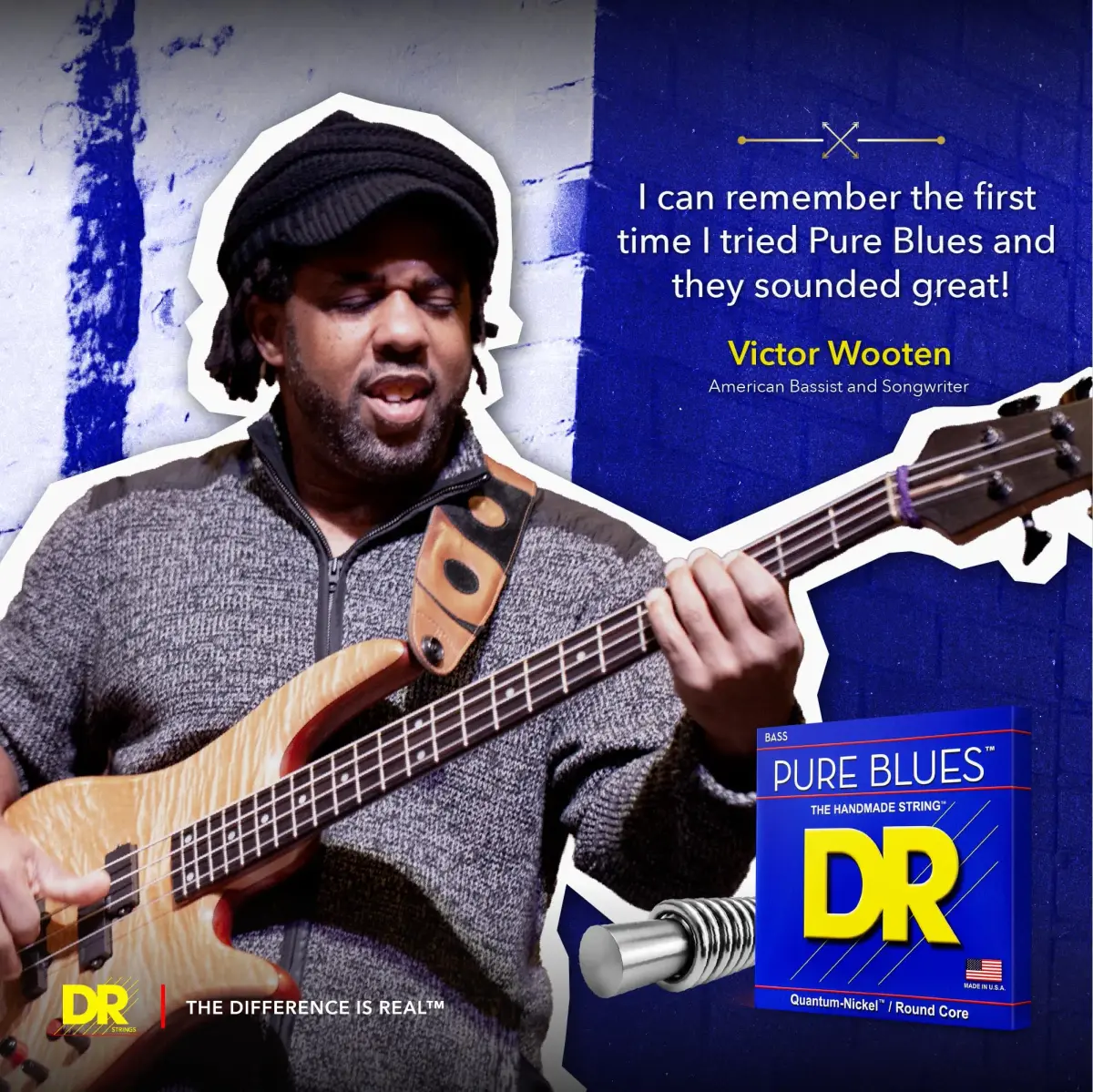 DR Strings Pure Blues Quantum-Nickel Bass Strings Medium Gauge .45-.105 | Balanced Tone for Fingerstyle, Pick, and Slap - view 5