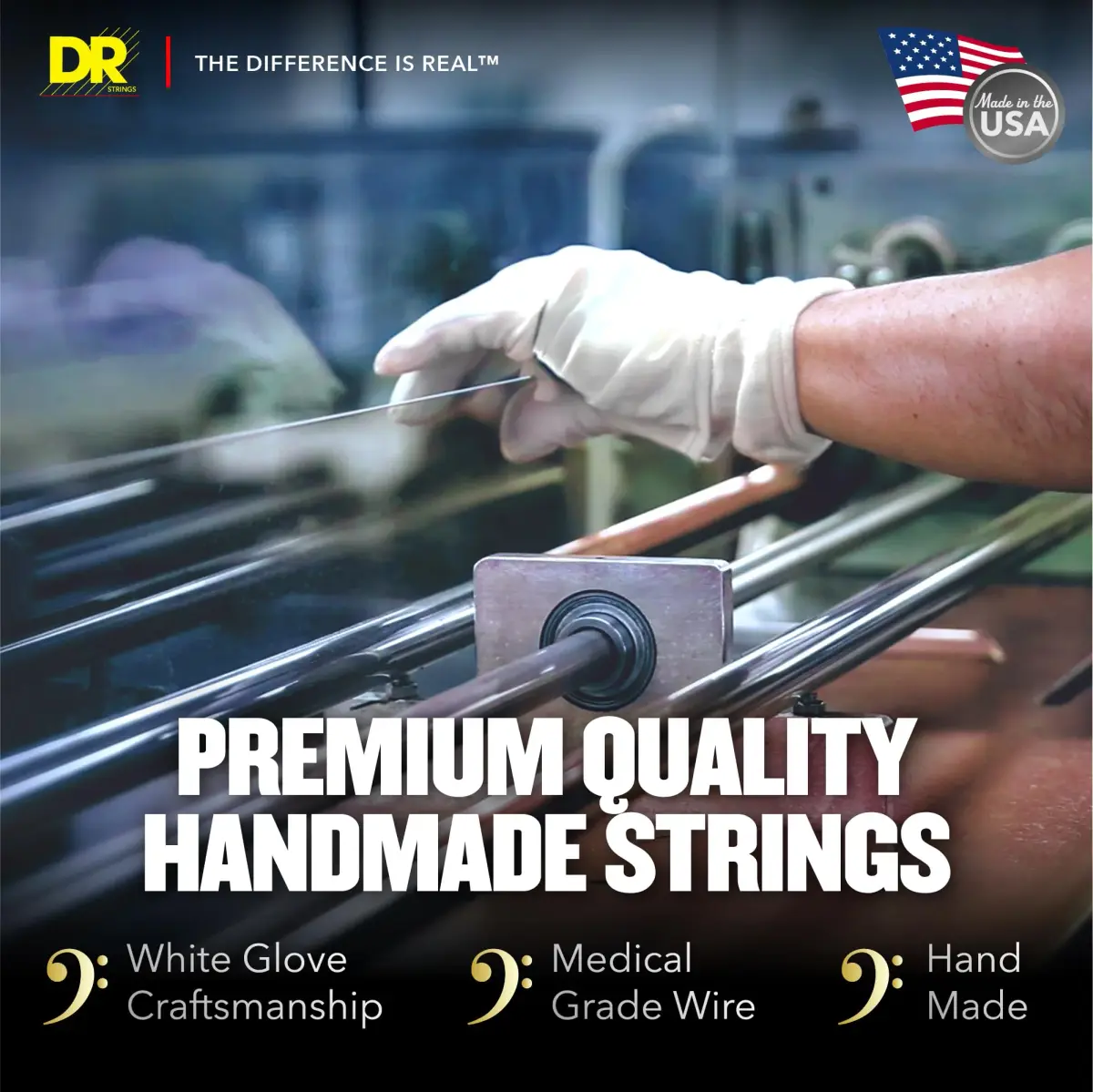 DR Strings Pure Blues Quantum-Nickel Bass Strings Medium Gauge .45-.105 | Balanced Tone for Fingerstyle, Pick, and Slap - view 6