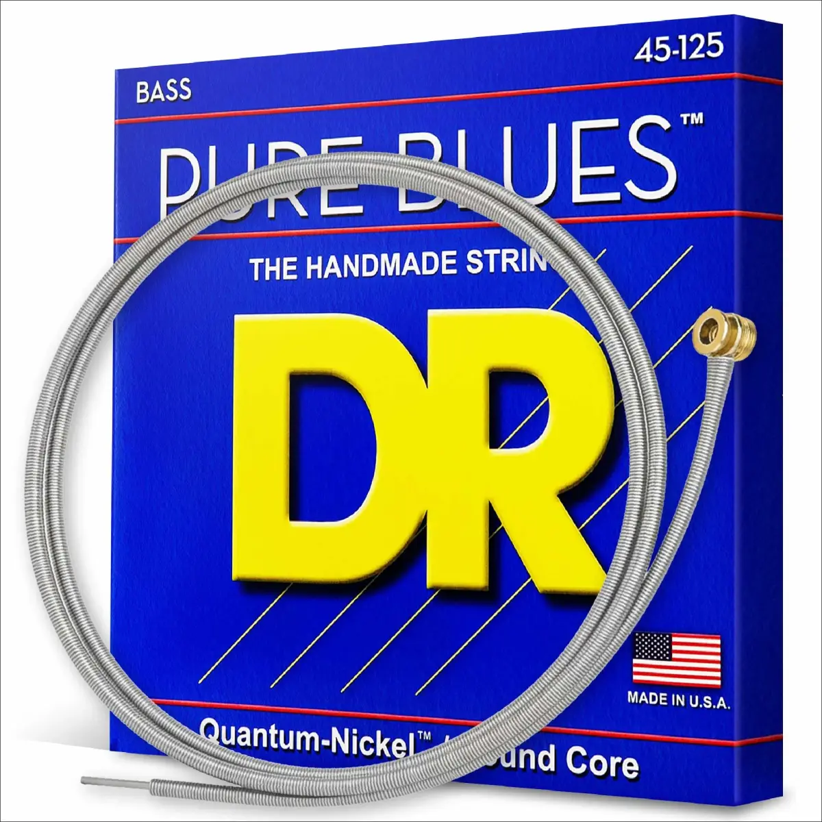 DR Strings PURE BLUES Bass Guitar Strings Medium 45-125 (0.115 kg) | Quantum Nickel Round Core - main product image