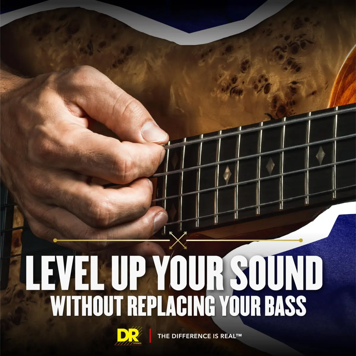DR Strings PURE BLUES Bass Guitar Strings Medium 45-125 (0.115 kg) | Quantum Nickel Round Core - view 2