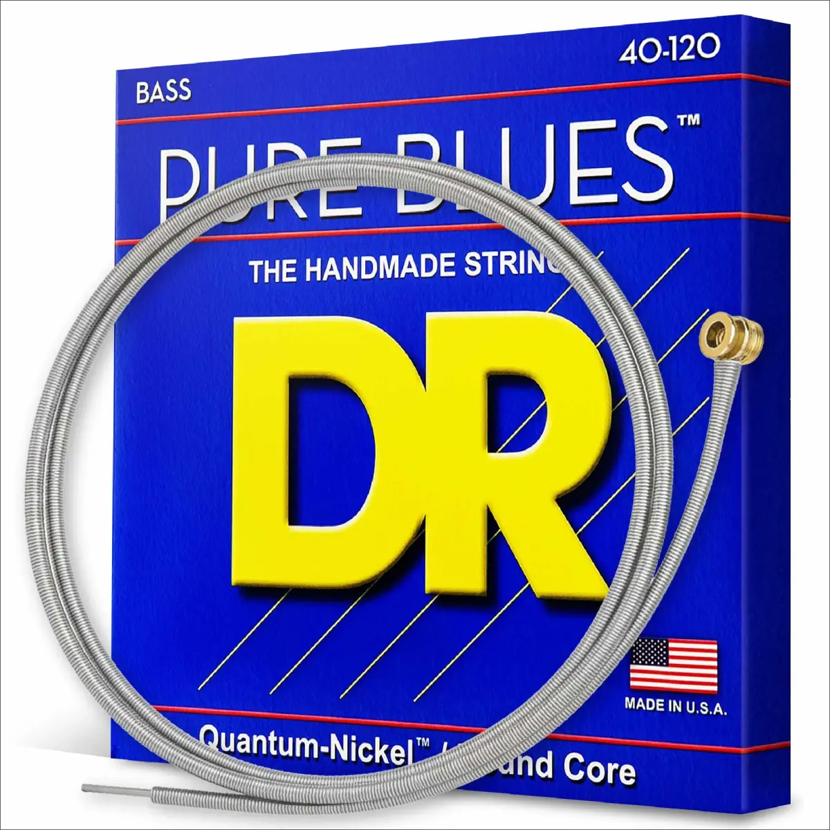 DR Strings Pure Blues Bass Guitar Strings 40-120 | Quantum Nickel 5-String Set - main product image