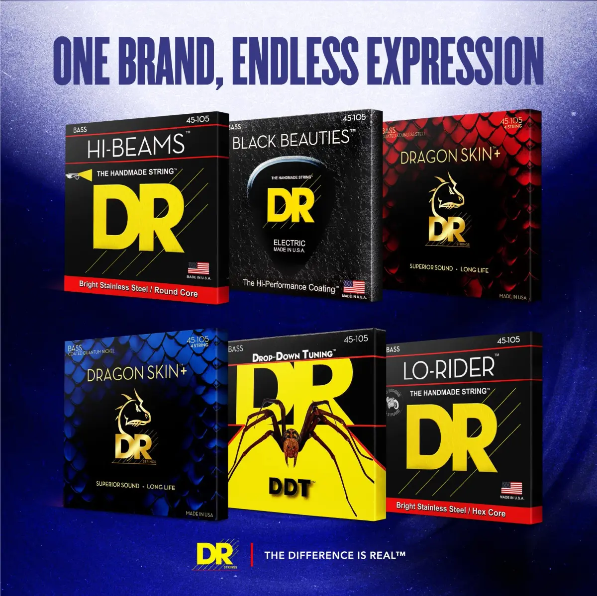 DR Strings Pure Blues Bass Guitar Strings 40-120 | Quantum Nickel 5-String Set - view 7