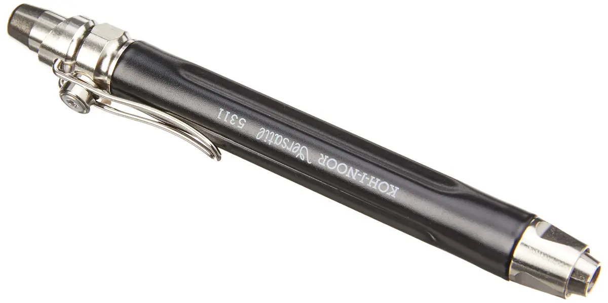 Koh-I-Noor Hardtmuth Lead Holder 5.6mm x 80mm | Metal Barrel, Built-in Sharpener, 1 Each - main product image