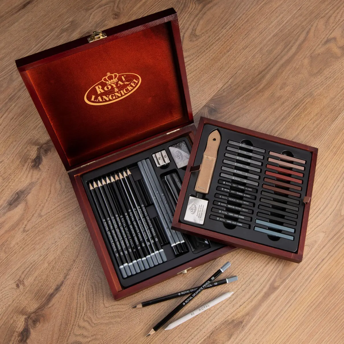 Royal & Langnickel RSET-SKET1600 Premier Sketch Pencil Art Set, 51-Piece | Premium Drawing Materials for Artists - view 3