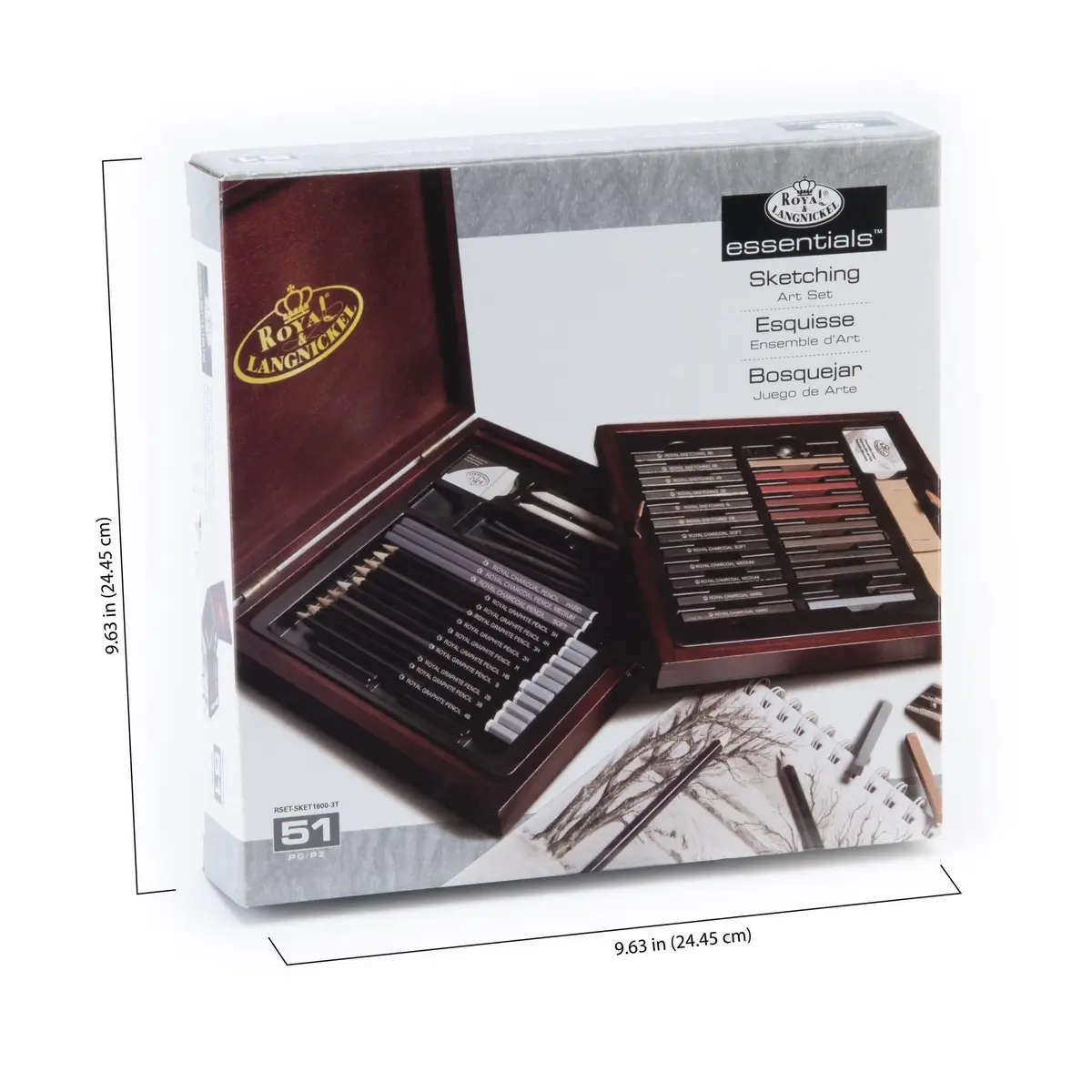 Royal & Langnickel RSET-SKET1600 Premier Sketch Pencil Art Set, 51-Piece | Premium Drawing Materials for Artists - view 4
