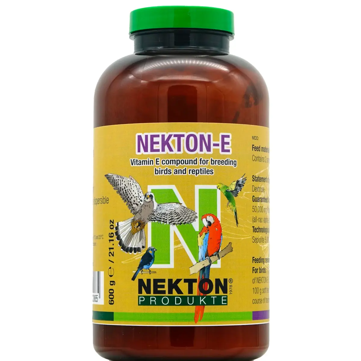 Nekton E Vitamin E Supplement for Birds, 600gm (0.6 kg) | Fertility Aid for Birds, Mammals & Reptiles - main product image
