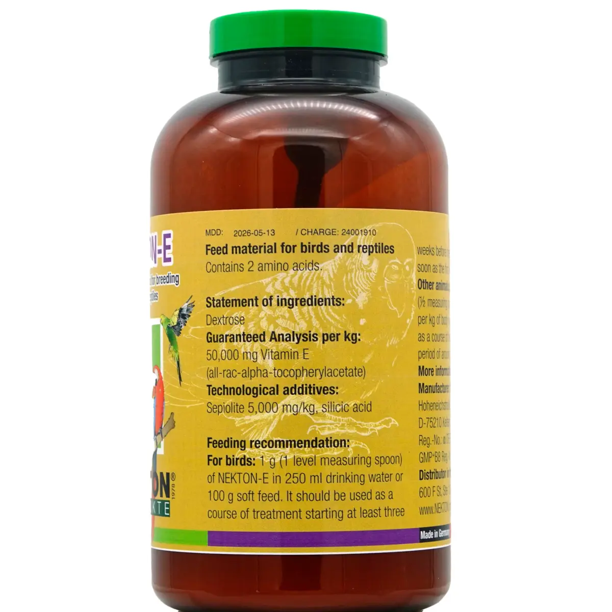 Nekton E Vitamin E Supplement for Birds, 600gm (0.6 kg) | Fertility Aid for Birds, Mammals & Reptiles - view 2