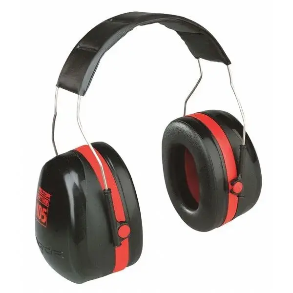 3M PELTOR Optime 105 Ear Muffs, Cap Style Hard Hat Attached, NRR 27 dB | Industrial Hearing Protection - view 2