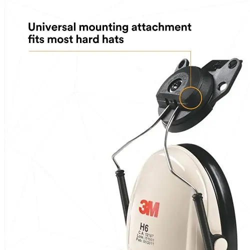 3M PELTOR Optime 95 Earmuffs, Cap Mount, 20 dB NRR, Beige | Industrial Hearing Protection - view 4