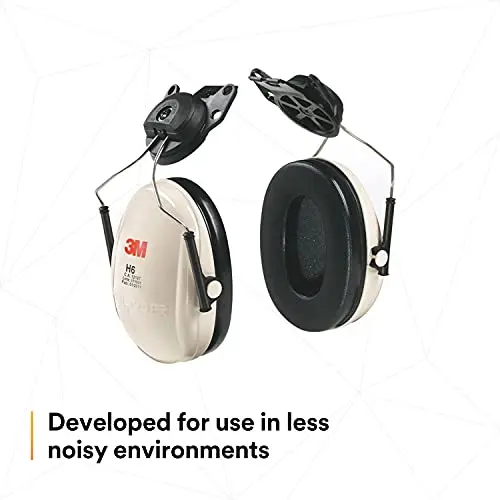 3M PELTOR Optime 95 Earmuffs, Cap Mount, 20 dB NRR, Beige | Industrial Hearing Protection - view 2