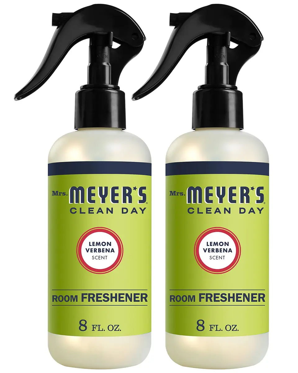 Mrs. MEYER'S Lemon Verbena Room Freshener Spray Bottle, 8 Fl oz (Pack of 2) | Garden-fresh citrus scent, cruelty free, non-aerosol - main product image