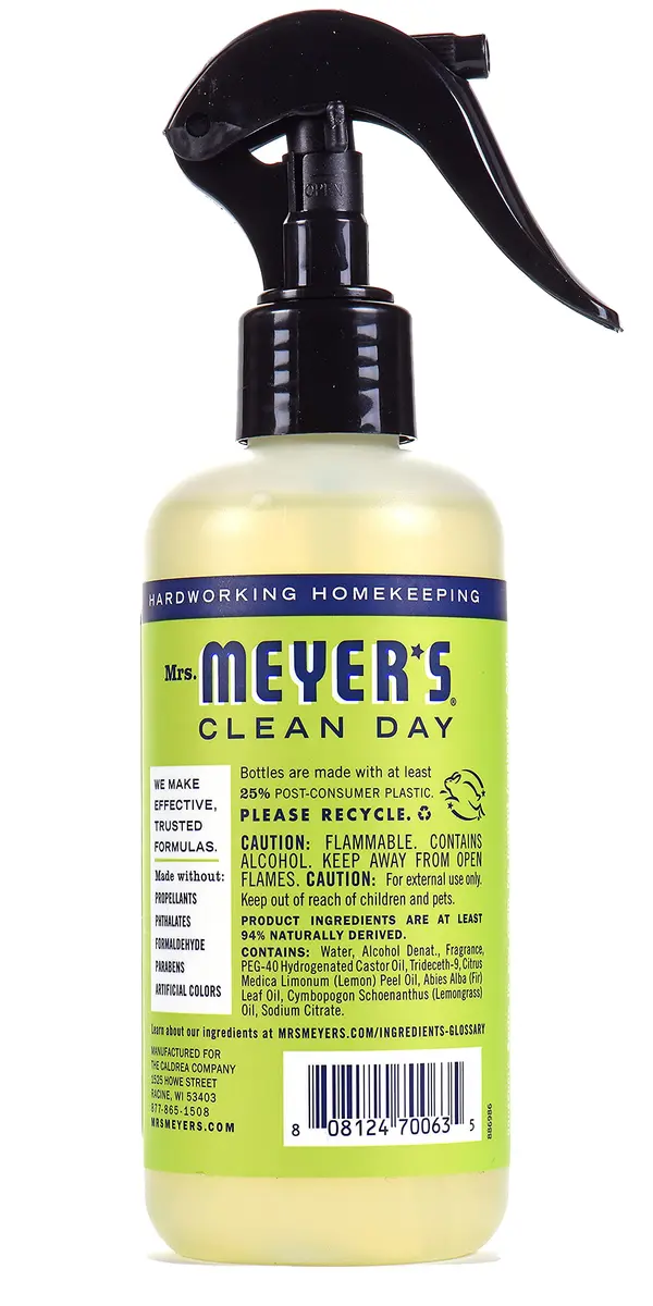 Mrs. MEYER'S Lemon Verbena Room Freshener Spray Bottle, 8 Fl oz (Pack of 2) | Garden-fresh citrus scent, cruelty free, non-aerosol - view 9