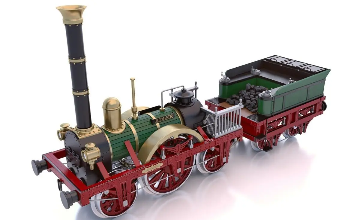 Occre Adler Locomotive 1:24 Scale Model Kit | Highly Detailed Plastic Assembly Kit for Collectors - view 6