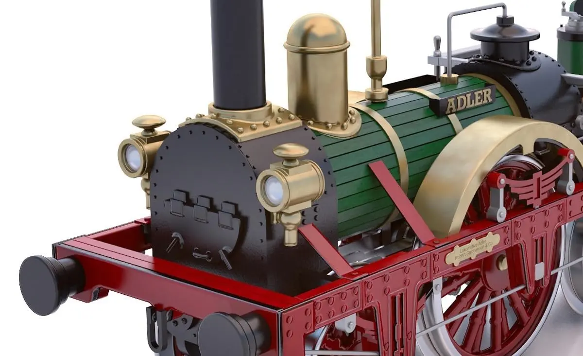 Occre Adler Locomotive 1:24 Scale Model Kit | Highly Detailed Plastic Assembly Kit for Collectors - view 3