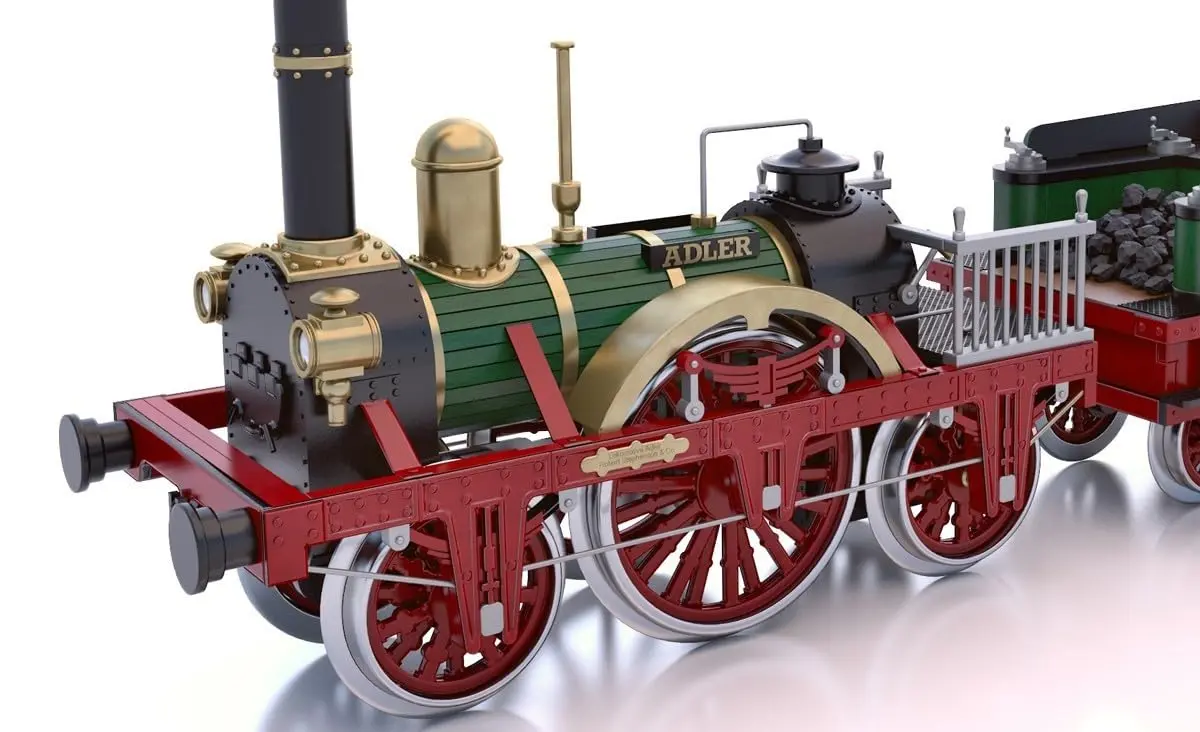 Occre Adler Locomotive 1:24 Scale Model Kit | Highly Detailed Plastic Assembly Kit for Collectors - view 4