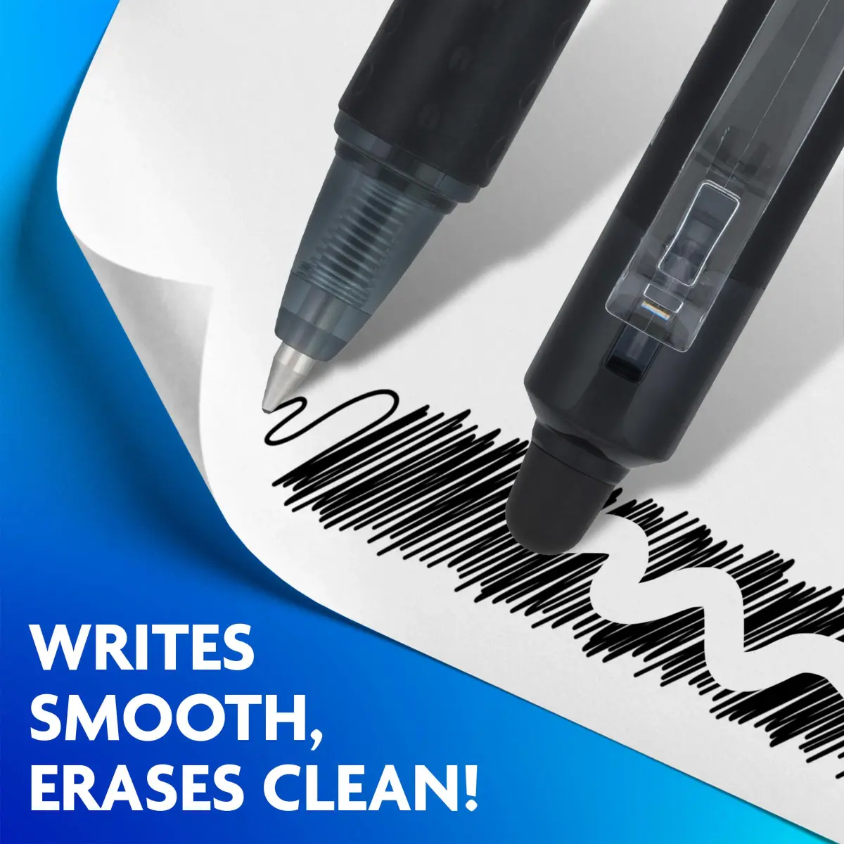 PILOT FriXion Clicker Erasable Pens, Black/Blue/Red Inks, 3-Pack | Smooth Ink Flow Writing Instrument - view 2