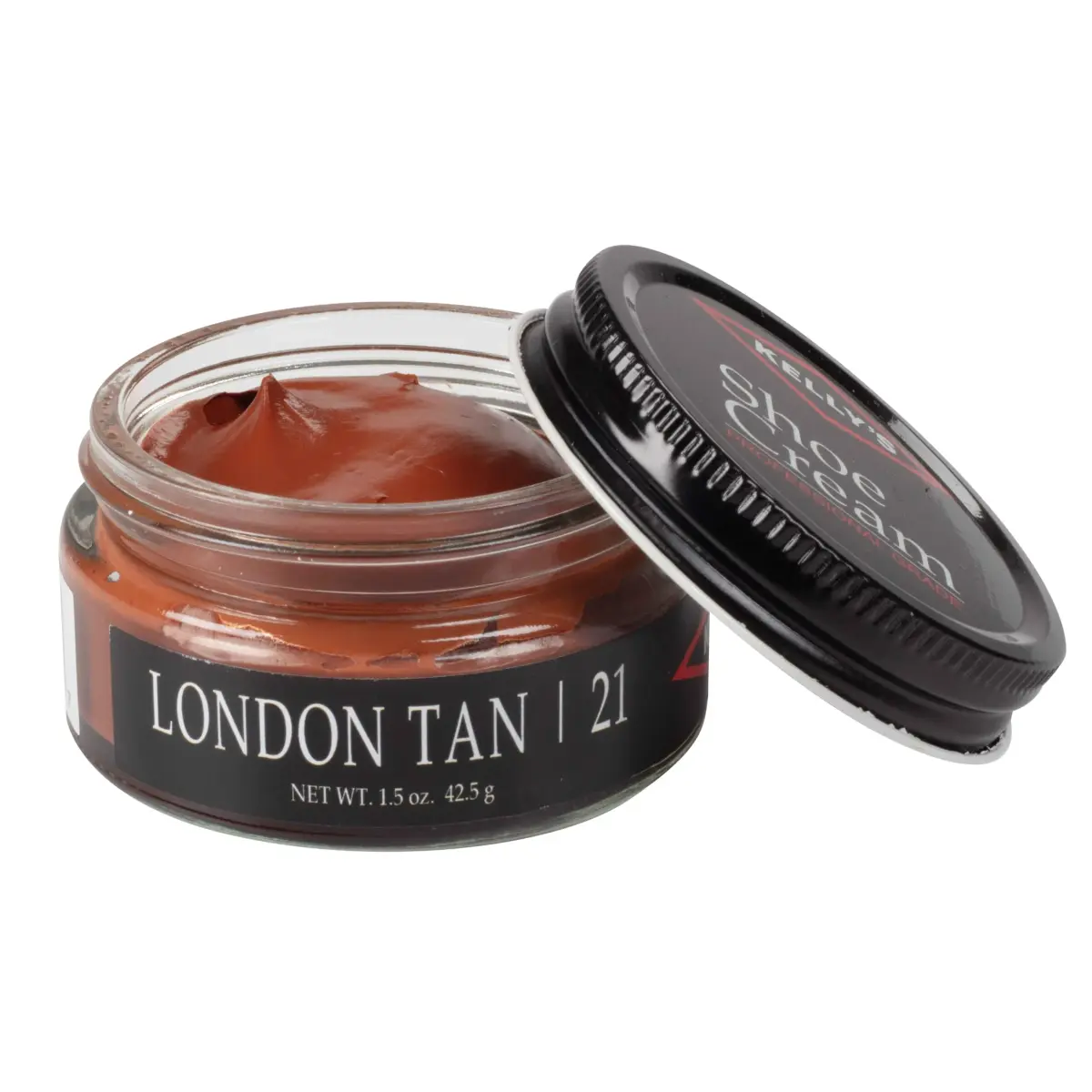 Kelly's London Tan Shoe Polish Cream 1.5 oz (44 ml) | Professional Leather Care - main product image