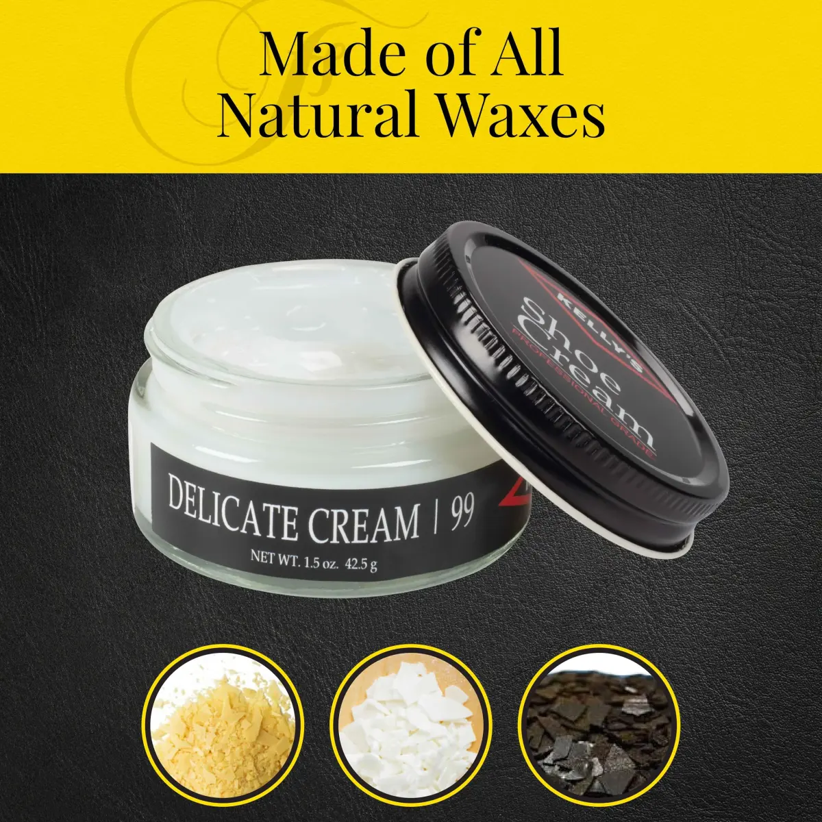 Kelly's Delicate Cream Shoe Polish 1.5 oz (44 ml) | Professional Leather Shoe Cream - view 3