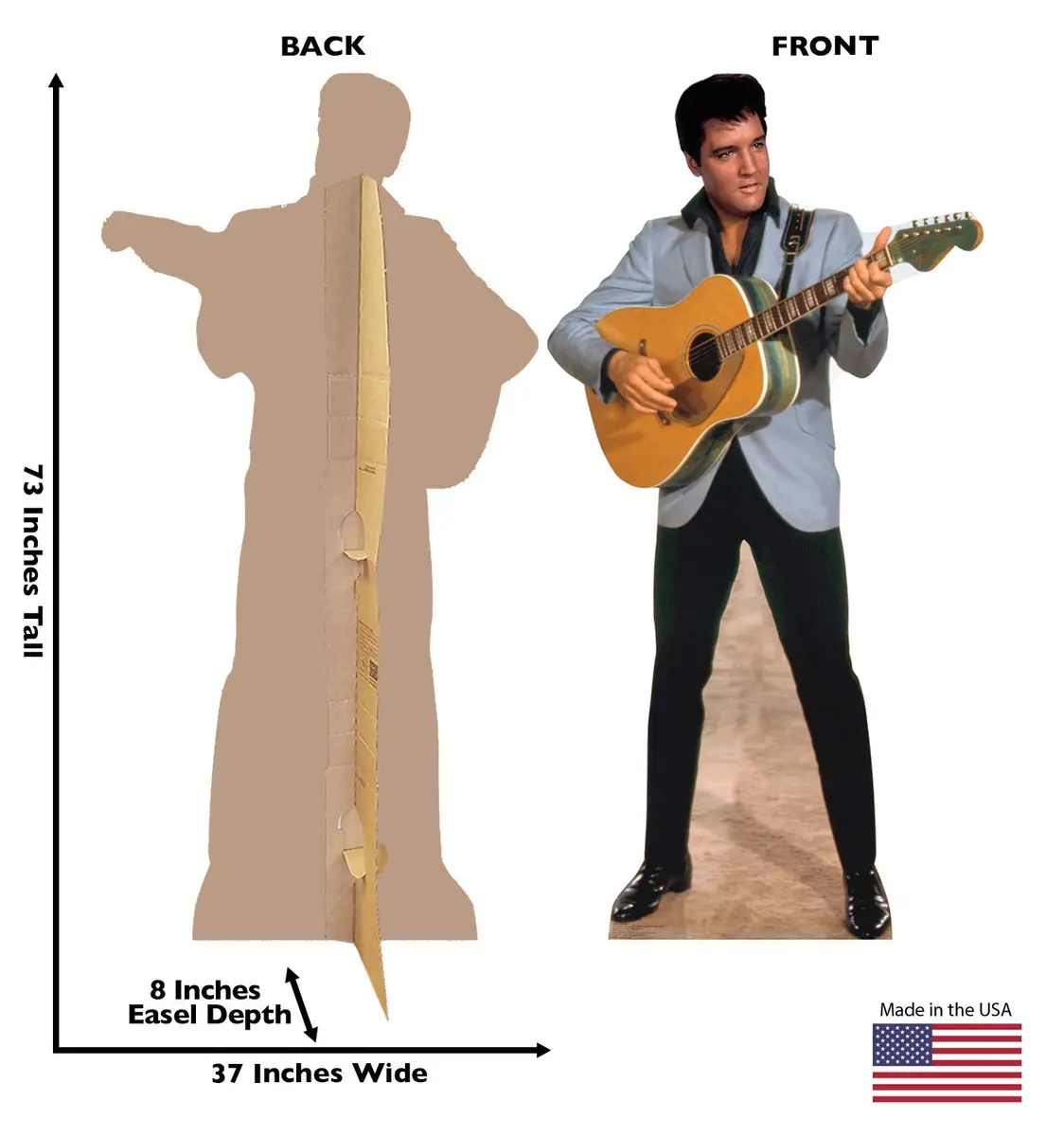 Cardboard People Elvis Presley Light Blue Jacket Cardboard Cutout | Life-Size Fan Decor - view 2