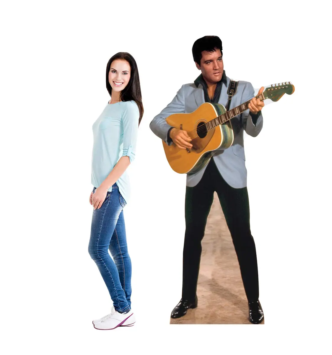 Cardboard People Elvis Presley Light Blue Jacket Cardboard Cutout | Life-Size Fan Decor - view 3