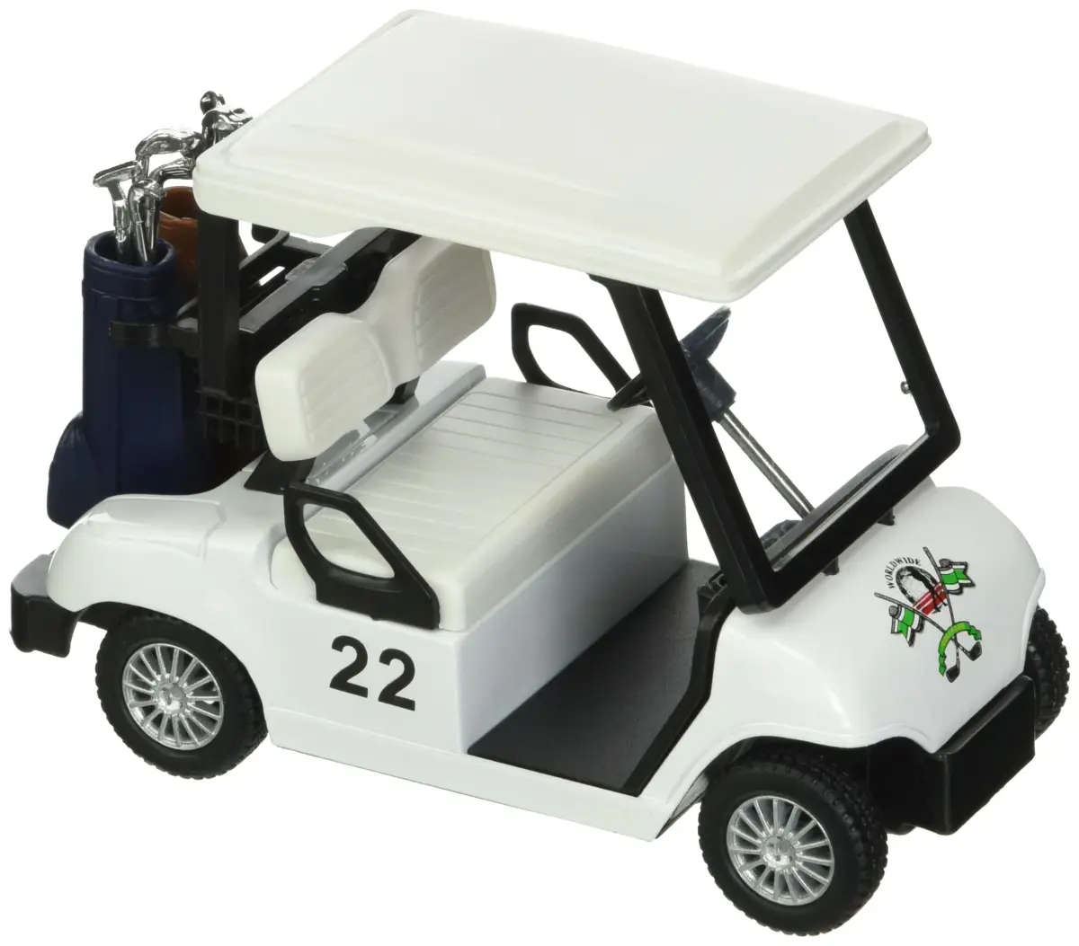 KinsFun Golf Cart Pullback Action Toy 10.4 cm (4.1 inches) | Educational Die-Cast Metal Model for Kids 3+ - main product image