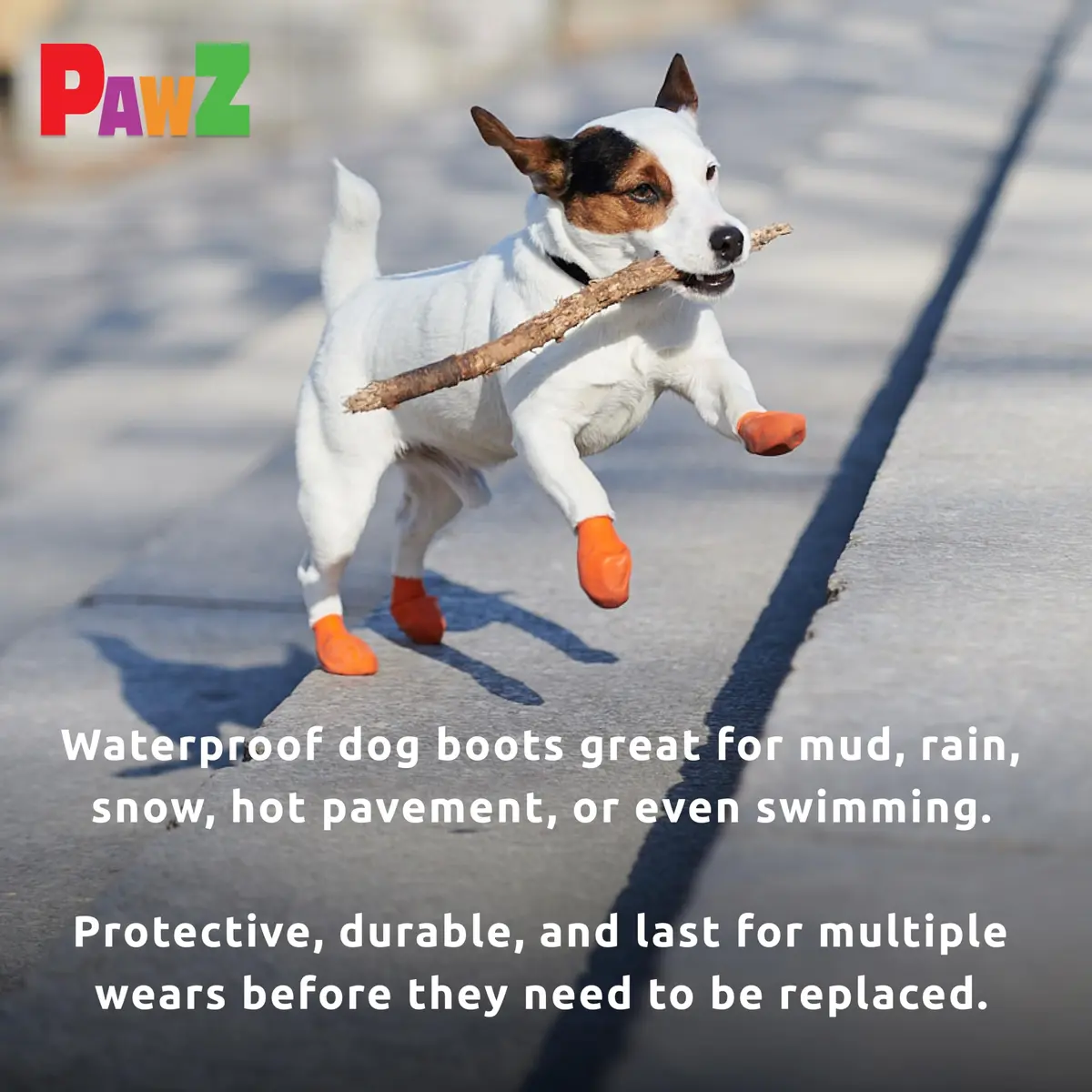 Protex PawZ Rubber Dog Boots Waterproof Non-Slip Shoes 12 Pack | All-Weather Paw Protection (120 chars) - view 7