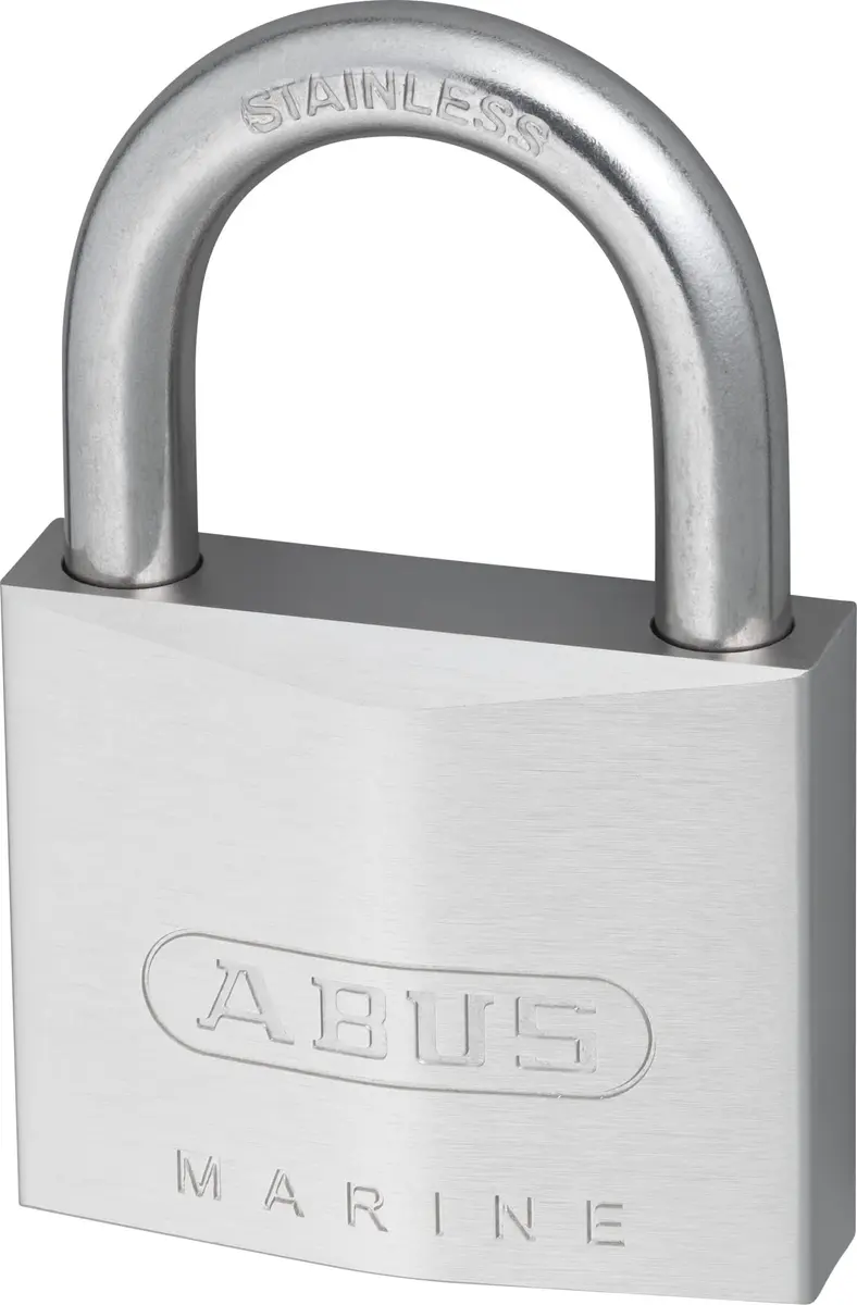 ABUS 75IB/50 Marine Grade Chrome Plated Brass Padlock 50mm (1.97in) with 2 Keys | Rust Resistant Security for Outdoor Use - main product image