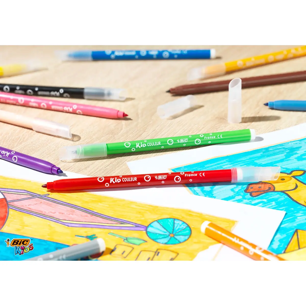 BIC Kids Kid Couleur Colouring Pens Value Pack (12 Count) Washable & Vibrant - view 5