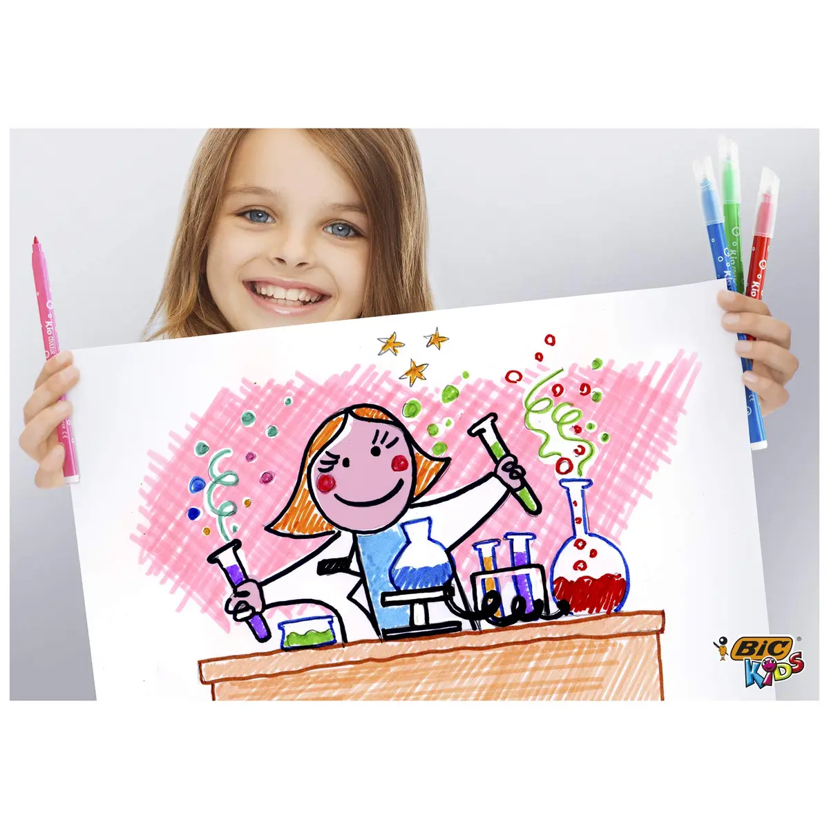 BIC Kids Kid Couleur Colouring Pens Value Pack (12 Count) Washable & Vibrant - view 6