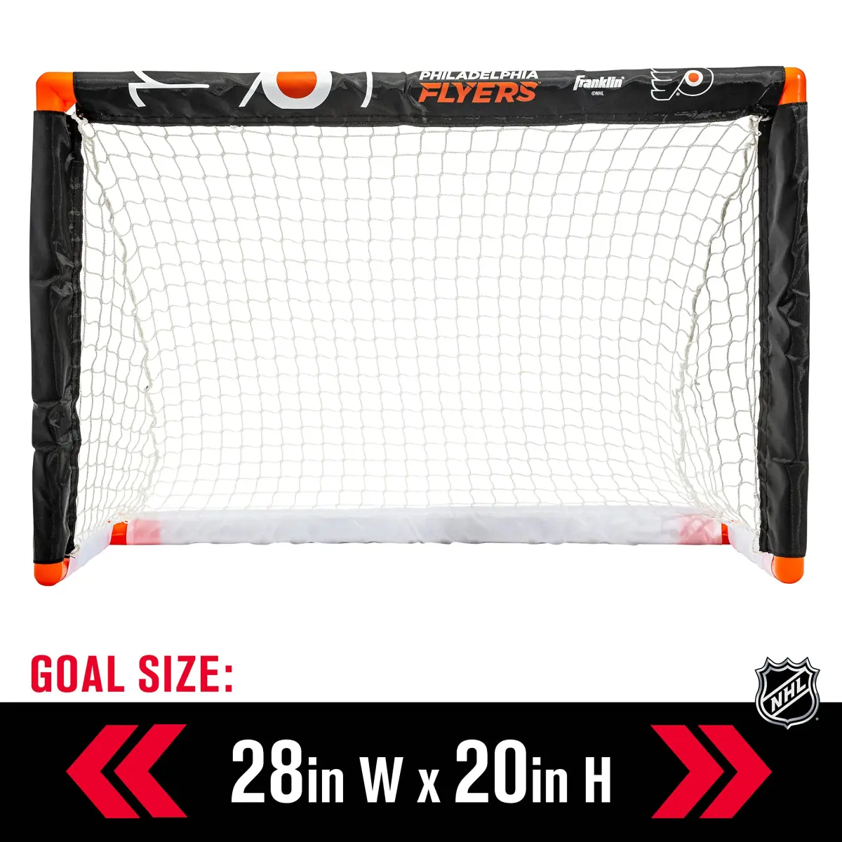 Franklin Sports NHL Philadelphia Flyers Mini Hockey Goal + Stick Set | Ages 3+ Indoor Knee Hockey - view 3