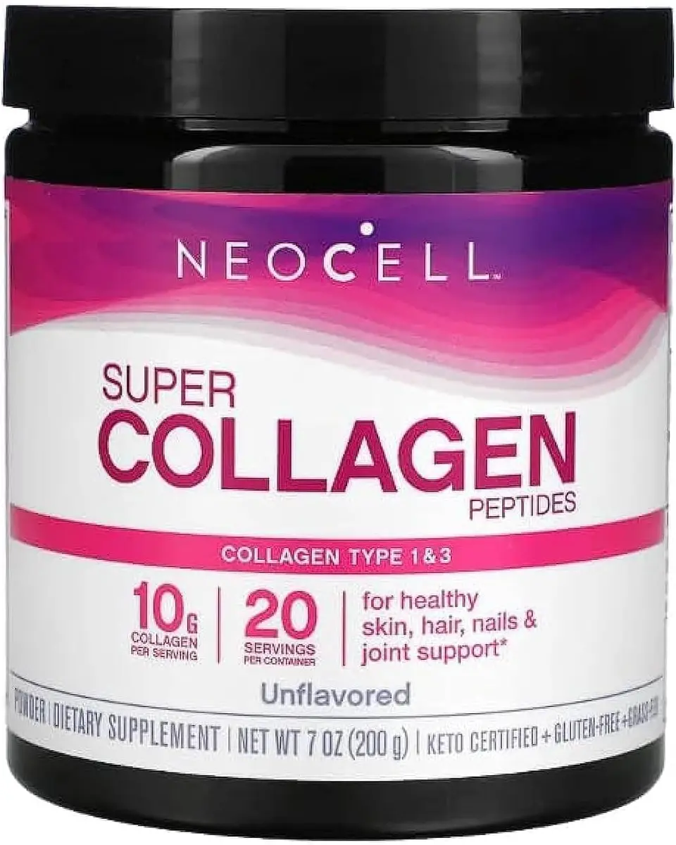 NeoCell Super Powder Collagen Type 1 & 3 Unflavored 312g (11 oz) | Grass-Fed Peptides for Skin, Hair & Nails - main product image