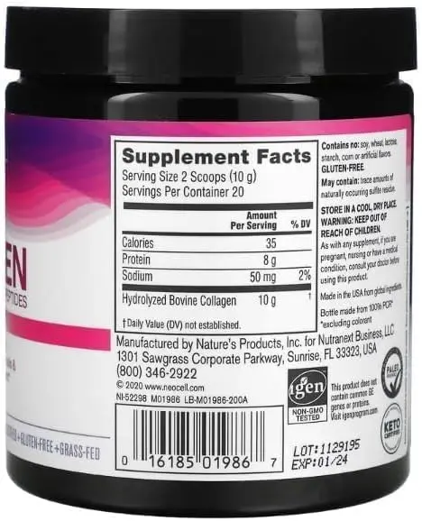 NeoCell Super Powder Collagen Type 1 & 3 Unflavored 312g (11 oz) | Grass-Fed Peptides for Skin, Hair & Nails - view 2