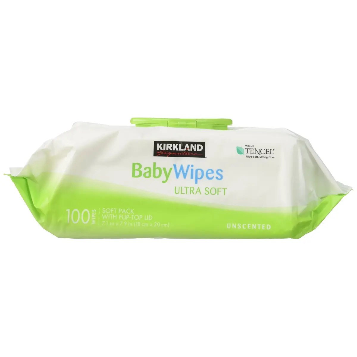 KIRKLAND Signature Baby Wipes, Ultra-Soft, Unscented, 100 Count | Hypoallergenic & Alcohol-Free - main product image