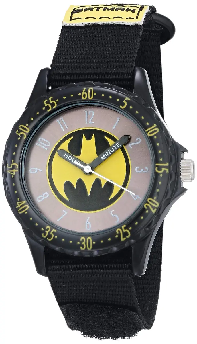 Accutime Kids Batman Analog Quartz Wristwatch with Logo Face & Canvas Strap for Boys, Girls & Adults (Model: BAT5038) - main product image