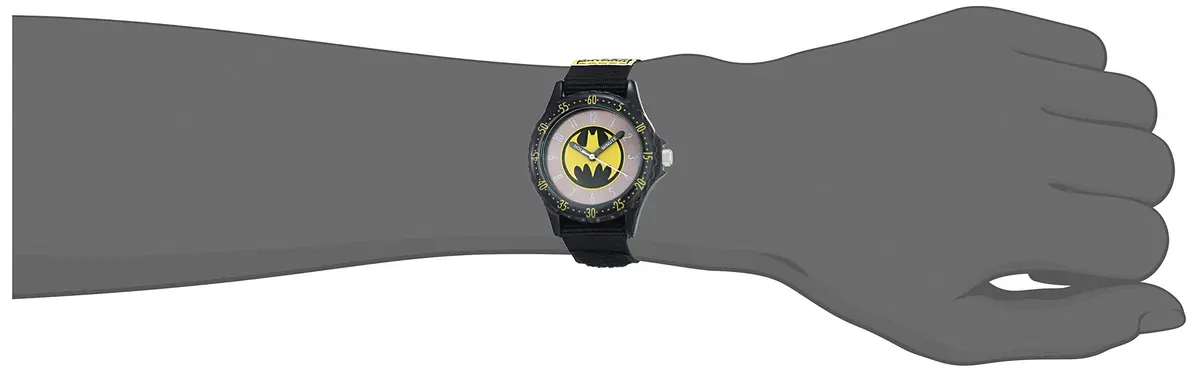 Accutime Kids Batman Analog Quartz Wristwatch with Logo Face & Canvas Strap for Boys, Girls & Adults (Model: BAT5038) - view 2