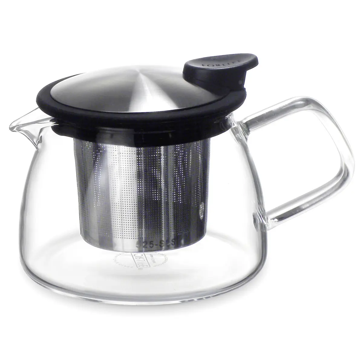FORLIFE Bell Glass Teapot with Basket Infuser 430ml | Elegant Heat-Resistant Glass - view 2