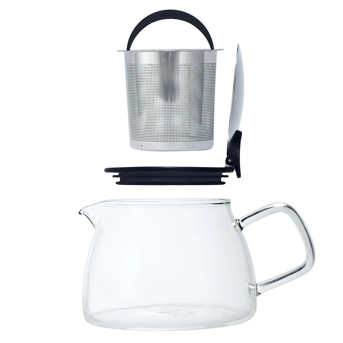 FORLIFE Bell Glass Teapot with Basket Infuser 430ml | Elegant Heat-Resistant Glass - view 3