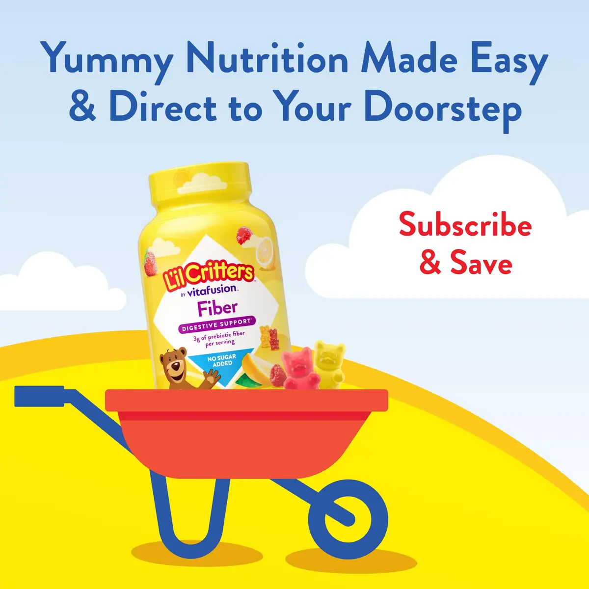 Lil Critters Kids Fiber Gummies for Digestive Support | Sugar Free, 90 Count (Pack of 1) - view 5