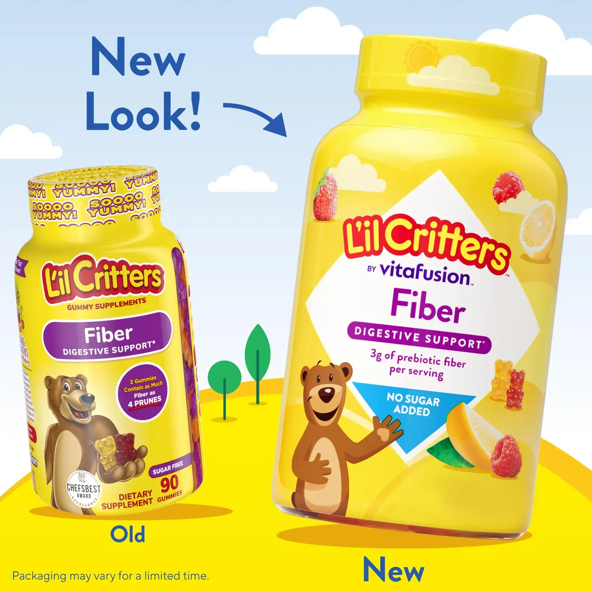 Lil Critters Kids Fiber Gummies for Digestive Support | Sugar Free, 90 Count (Pack of 1) - view 2