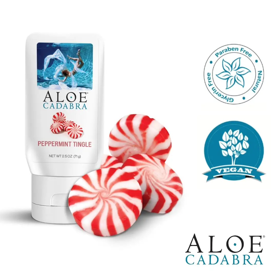 Aloe Cadabra Organic Peppermint Personal Lubricant 74ml (2.5 Fl Oz) | Water-Based, pH-Balanced, Toy Compatible - view 5