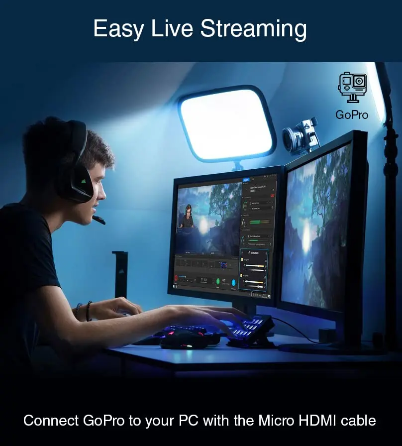 BlueRigger Micro HDMI to HDMI Cable 0.91m (3ft) | 4K@60Hz HDR 18Gbps ARC - view 9