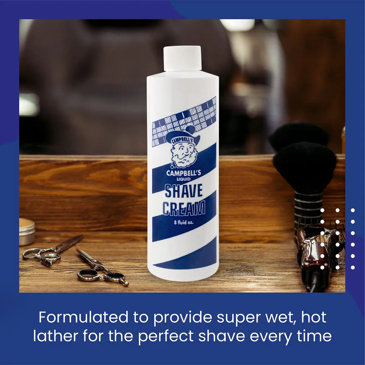 Campbell’s Liquid Shave Cream Lather, Barber Shaving Cream, 8 Oz (Pack of 3) | Barbershop-Quality Hot Lather - view 3
