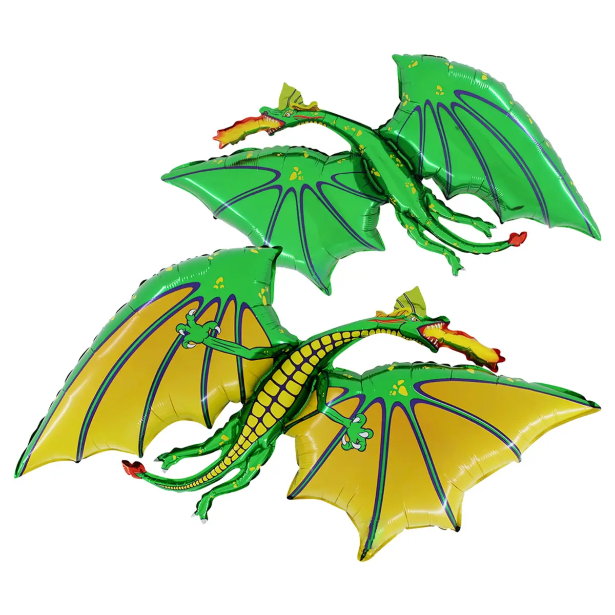 Grabo 36 Inch Green Dragon Foil Balloon | Self Sealing, Air or Helium, Party Decoration - main product image