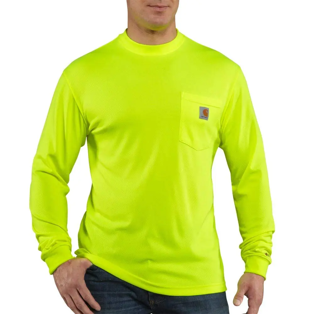 Carhartt Men's Force Relaxed Color Enhanced LS T-Shirt, Brite Lime, XX-Large | Moisture-Wicking, Stain-Resistant Work Tee - main product image